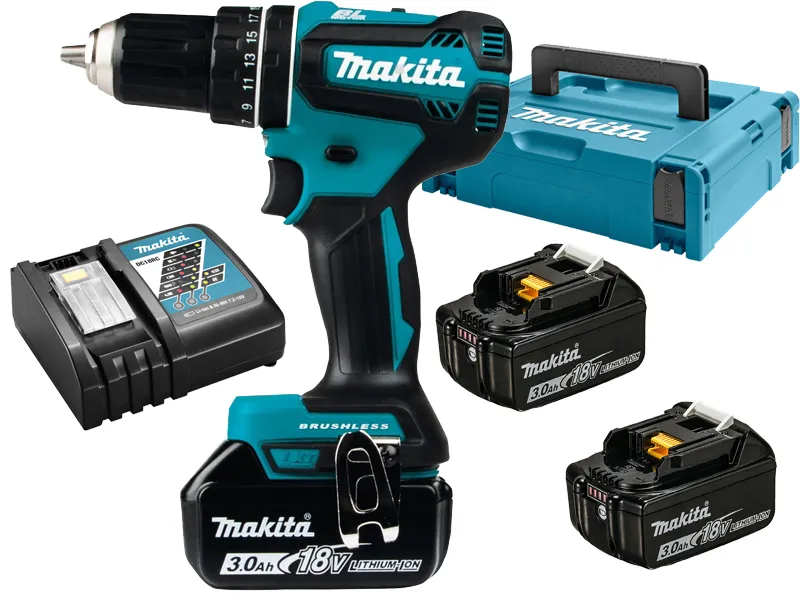 Makita Wiertarko wkrętarka udarowa akumulatorowa 18V 2 x 3Ah 2