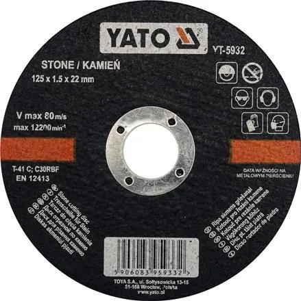 Yato Tarcza do cięcia kamienia 125x1,5mm YT-5932 