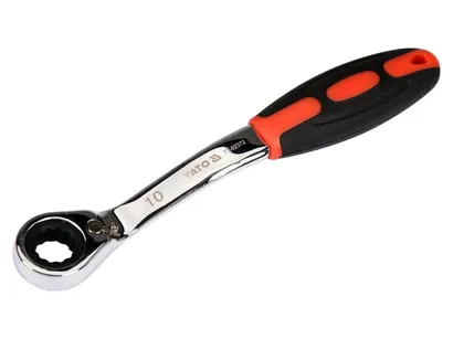 Yato Klucz oczkowy odgięty przelotowy z grzechotką 10 mm YT-02372