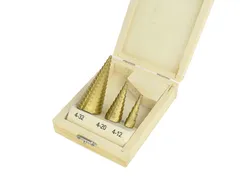 Geko Zestaw wierteł stopniowych do metalu 4-32mm HSS TiN  G38502 