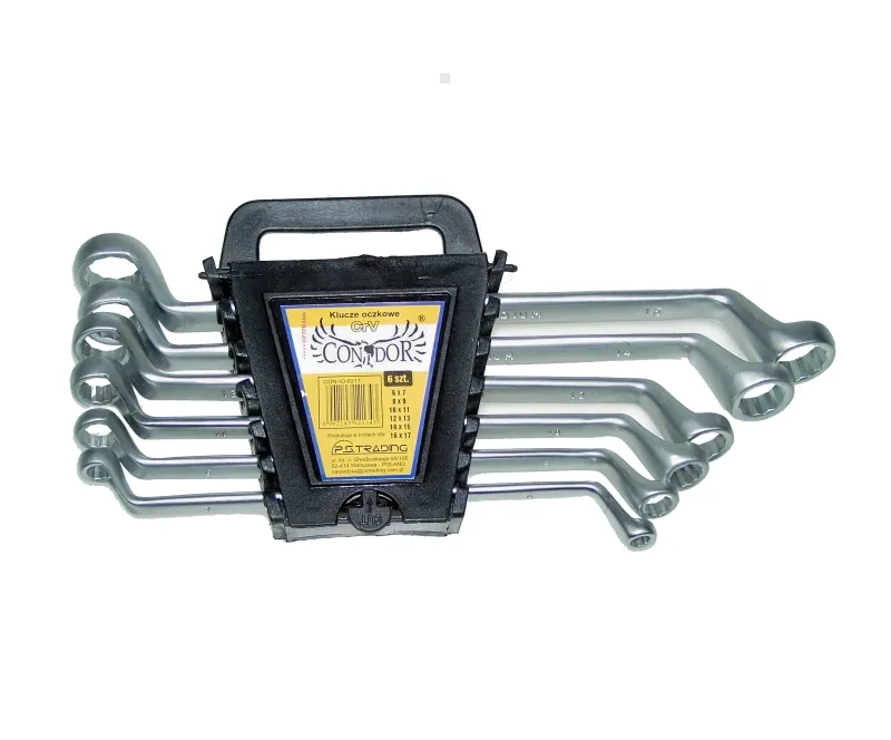 Drel Klucze oczkowe odgięte Crv kpl. 6szt. CON-IO-6217 