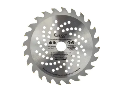 Geko Tarcza do cięcia drewna 180x22mm 24z. z otworami G78041 