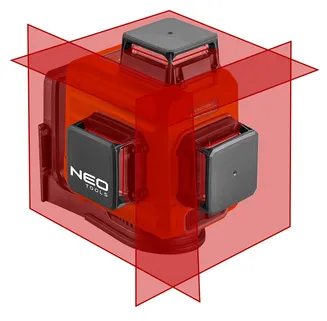 Neo Laser budowlany 3D czerwony + walizka 75-104 - 4
