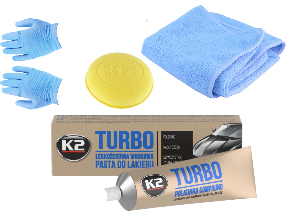 Pasta do usuwania rys pasta Tempo Turbo K2 - zestaw