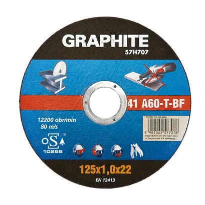 Graphite Tarcza do cięcia metalu 125x1,6mm 57h700 
