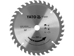 Yato Tarcza z węglikiem do drewna 165x16mm 36Z wytrzymała YT-60591