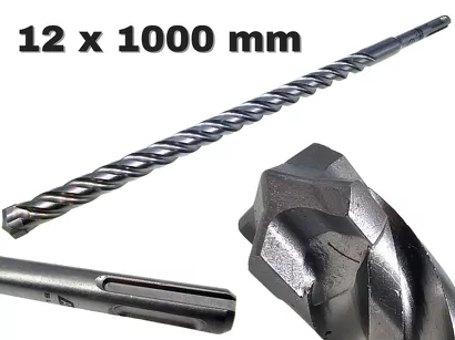 AWTOOLS Wiertło do betonu zbrojonego SDS Plus 12 x 1000 mm QUADRO EXTREME AW43651BL