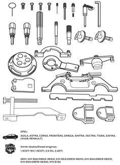 Neo Blokada rozrządu Opel 1,3/1,9/2,0/2,2 CDTi / DTi 11-330 - 2