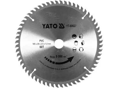 Yato Tarcza do cięcia PCV 185mm 60T 20mm YT-60627