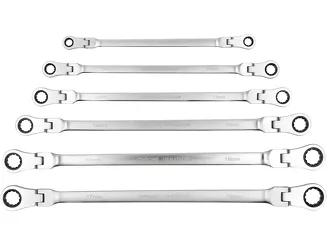Yato Zestaw długich kluczy oczkowych z grzechotką i przegubem 8-19 mm YT-50390 - 4