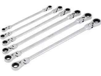 Yato Zestaw długich kluczy oczkowych z grzechotką i przegubem 8-19 mm YT-50390 - 5