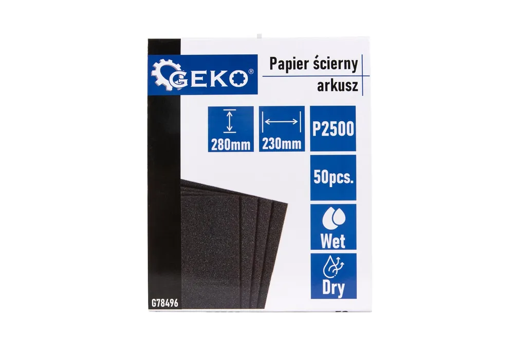 Geko Papier ścierny wodny arkusz 230x280 mm P2500 G78496