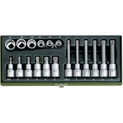 Proxxon Klucze nasadowe  XZN 1/2" 18 szt 23296 