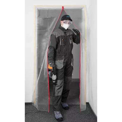 Neo Tools Kurtyna osłona przeciwpyłowa z zamkiem "I" PE 49-801