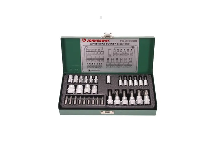 Jonnesway Komplet kluczy wpustowych Torx i E S06H232S