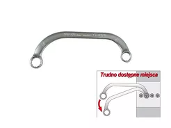 Yato Klucz oczkowy dwustronny wygięty typ C 16x17mm YT-0173 