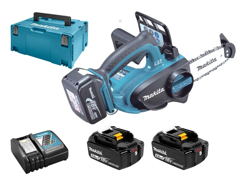 Makita Piła łańcuchowa 18V 115mm 2x5Ah DUC122RTE