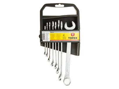 Topex Zestaw kluczy płasko-oczkowych 6-19mm 8szt. 35D374 