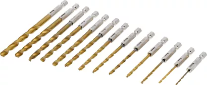 Sthor Zestaw wierteł do metalu 13 szt., HEX 21655