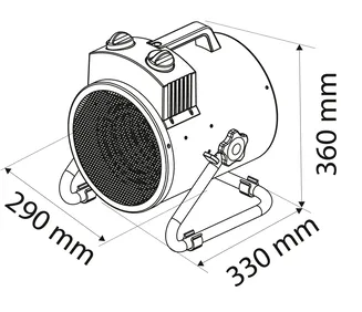 Neo Nagrzewnica elektryczna przemysłowa 5kW IPX4 90-069 - 6