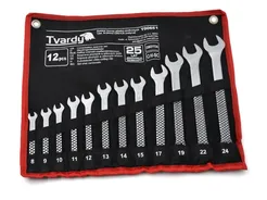 Tvardy Zestaw kluczy płasko-oczkowych 12el. 8-24mm CRV-CS T00651