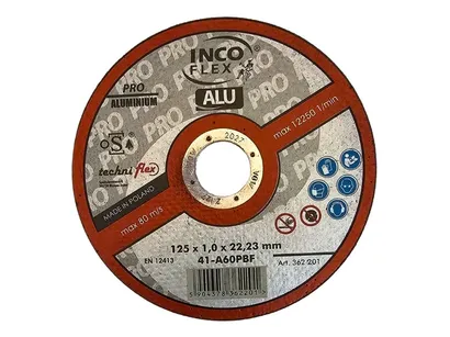 Incoflex Tarcza do cięcia aluminium ALU PRO M41 125 x 1,0mm A60PBF