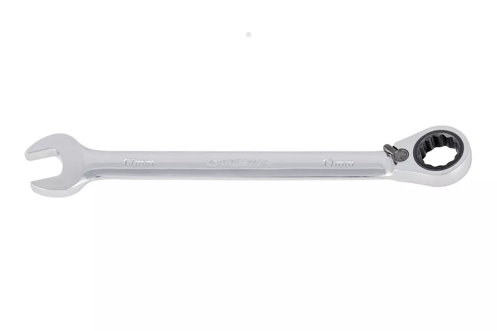 Jonnesway Klucz płasko-oczkowy z grzechotką 90 zębów L-P 17mm W106117