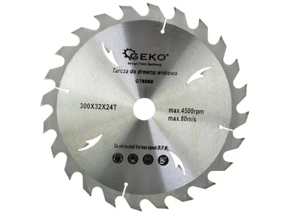 Geko Tarcza do cięcia drewna 300x32mm z otworami 24z. G78080 