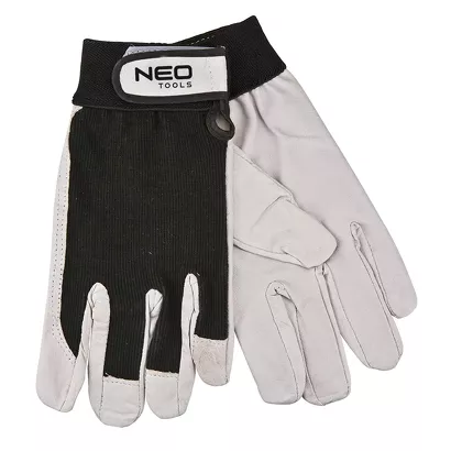 Neo Rękawice robocze, skóra świńska licowa, z rzepem, 8" 97-604