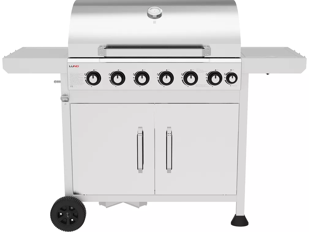 Lund Grill gazowy 6+1 z żeliwnym rusztem 20,5 kW 99638