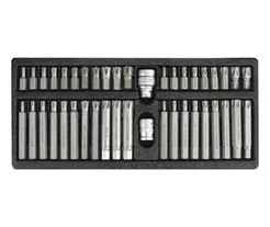 Yato Końcówki wkrętakowe RIBE i TORX z otworem 42 szt. YT-0420
