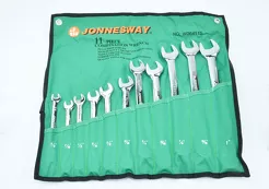 Jonnesway Klucze płasko-oczkowe calowe 11szt. W26411SA 