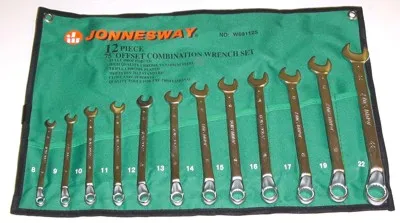 Jonnesway zestaw kluczy płasko-oczkowych głęboko osadzonych 8-22mm 12szt. W69112S 