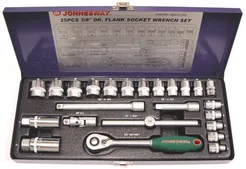 Jonnesway Klucze nasadowe 6-kt. 3/8" 25szt. S04H3125S 