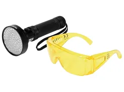 Yato Zestaw latarka UV 100 LED i okulary YT-08582 