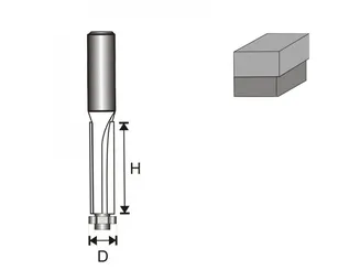 Dedra Frez do drewna z płytkami węglikowymi prosty z łożyskiem  12,7x25x8mm  07F081B  - 2