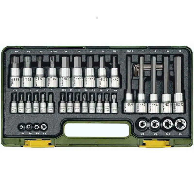 Proxxon Klucze ampułowe  HEX i TX 41szt. 23290 