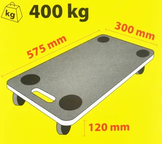 Drel Wózek transportowy platforma laminowana 200Kg CON-DTP-2575  - 3