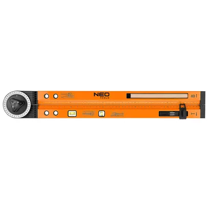 Neo Kątomierz nastawny z poziomicą 500 mm, 2 libelle, ołówek 72-225
