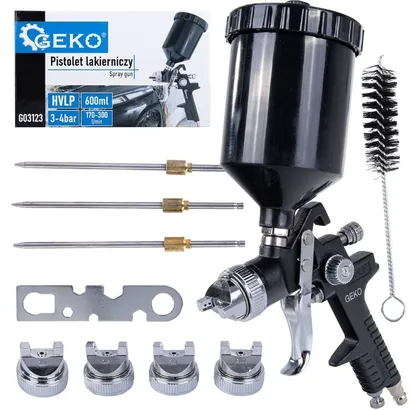 Geko Pistolet lakierniczy HVLP 4 dysze zestaw G03123