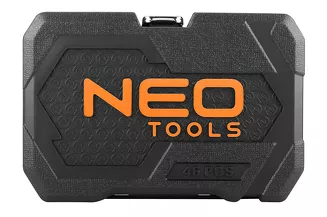Neo klucze nasadowe 1/4 cala CrV zestaw 46 sztuk 10-004 - 4
