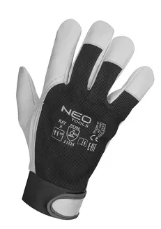 Neo Rękawice robocze, 2121X, skóra kozia, rzep, rozmiar 11