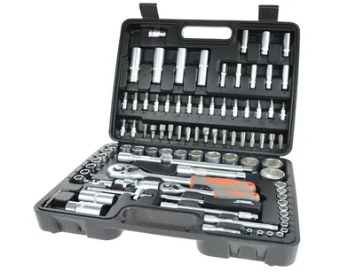 Sthor Zestaw narzędziowy z grzechotką 94szt. 1/2",1/4" AS-DRIVE 58687 