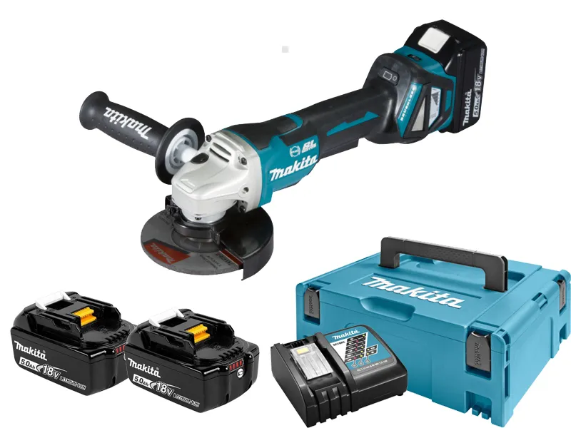 Makita Szlifierka kątowa akumulatorowa 18V 125mm 2 x 5Ah DGA517RTJ