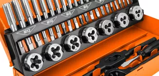 Neo Zestaw narzynki i gwintowniki HSS M3-M12, 32 szt. w walizce 12-915 - 6
