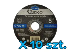 Geko Tarcza do cięcia metalu 125x2,0mm 10szt. G78214 