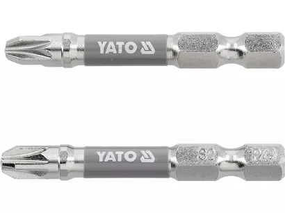 Yato Bity udarowe 1/4"x50 mm PZ3 2 szt. niklowane YT-78025