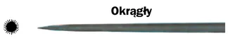 Kennedy Pilnik igiełkowy półgładzik ślusarski precyzyjny okrągły 140mm KEN0315220  - 2