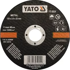 Yato Tarcza do cięcie metalu 125x2,5mm YT-5924 