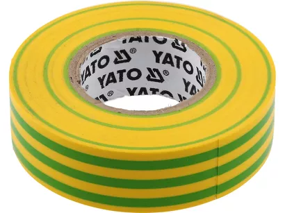 Yato Taśma elektroizolacyjna PVC żółto-zielona 19 mm x 20 m YT-81655